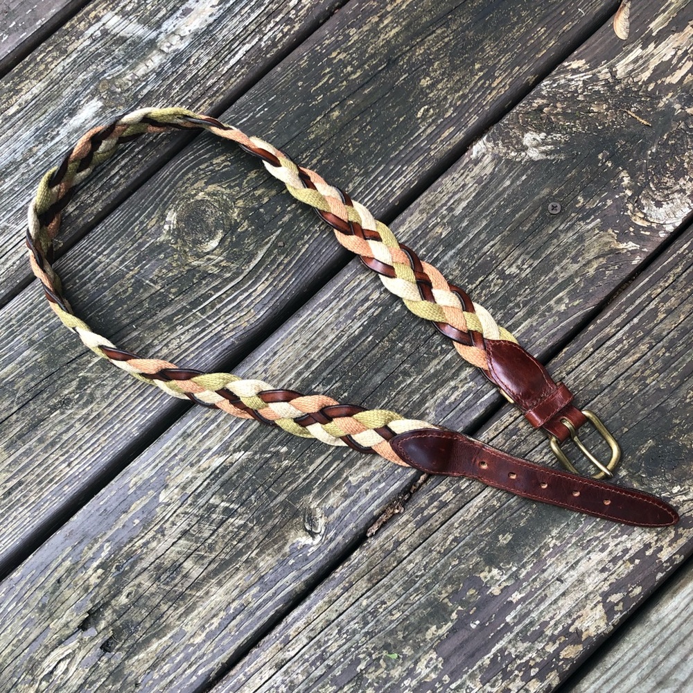 Orvis Leather Braided Belt